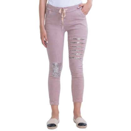 Magic Sequin Pants - Rose Pink
