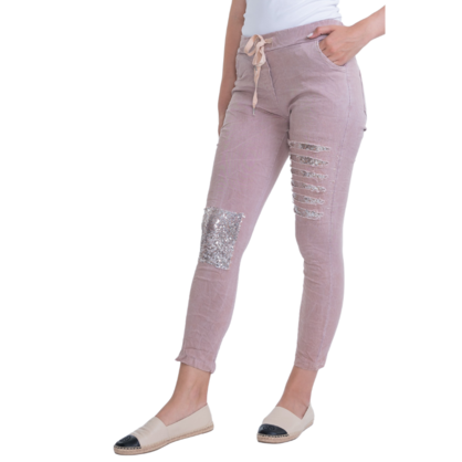 Magic Sequin Pants - Rose Pink