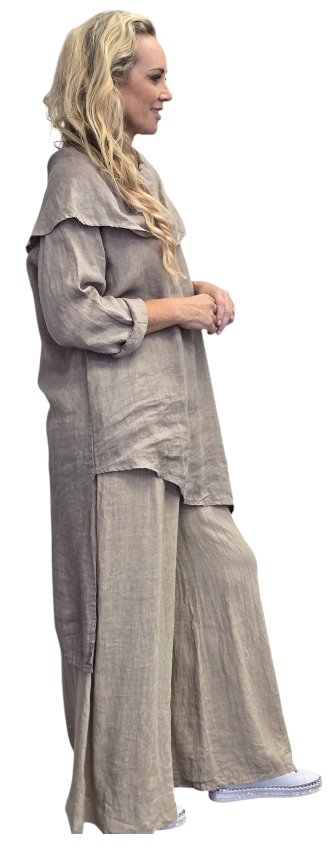 Lyn Linen Pants - Taupe
