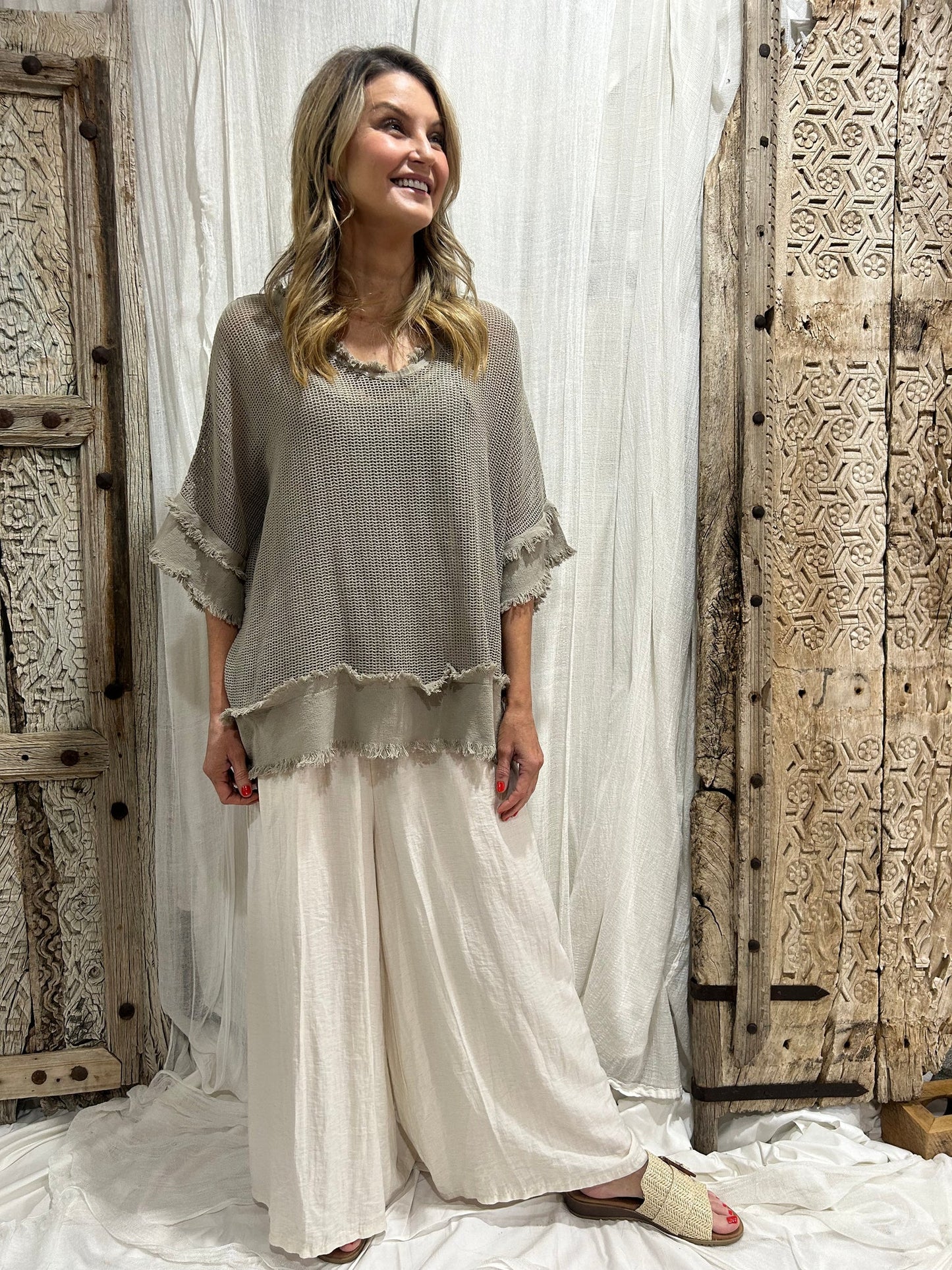 Carina Top - Taupe