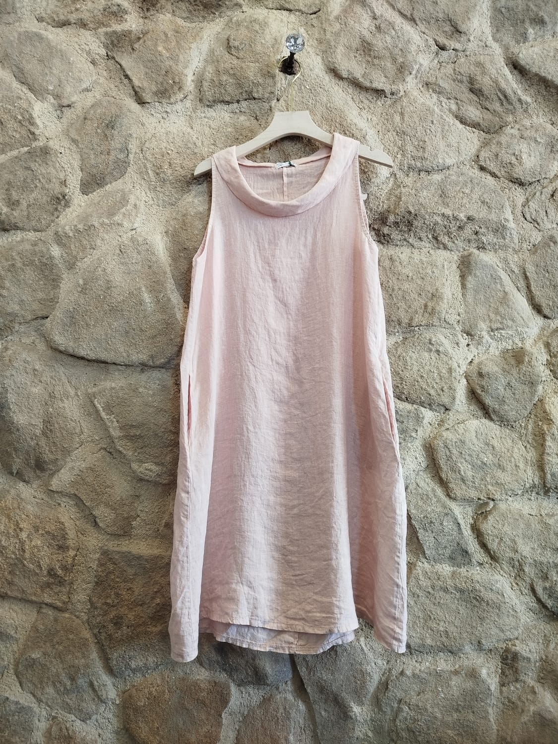Boatneck Dress - Blush Pink