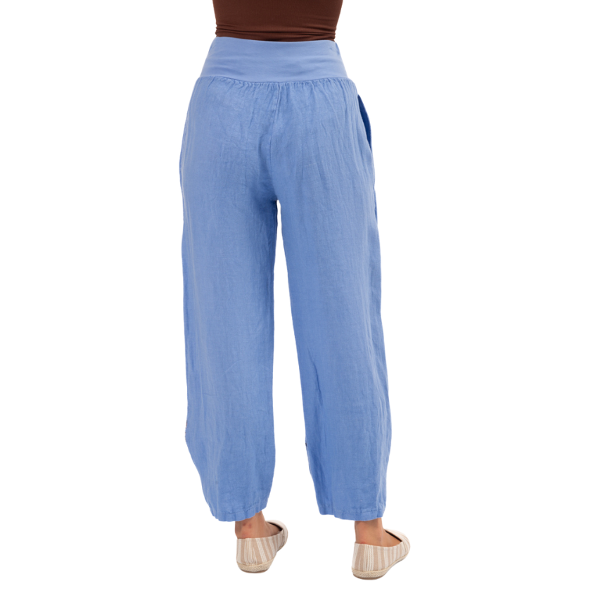 Blossom Cuff Pants - Imperial Blue