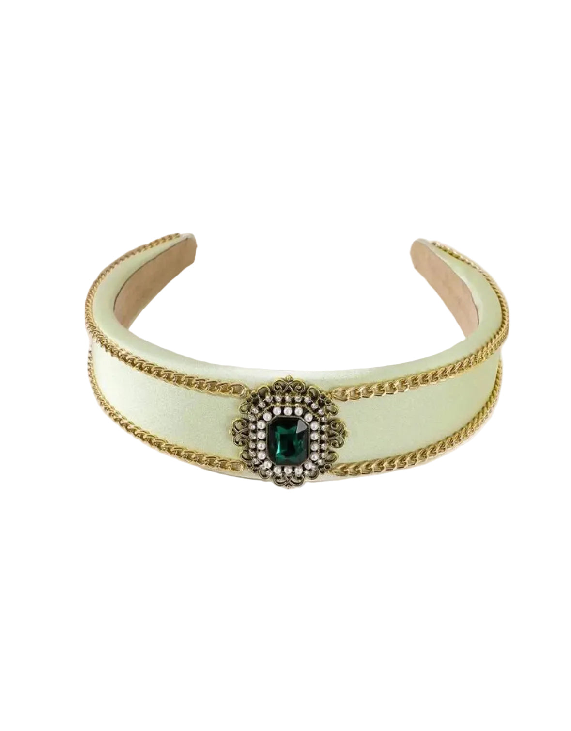 Jewelled Headband - Emerald Green Stone