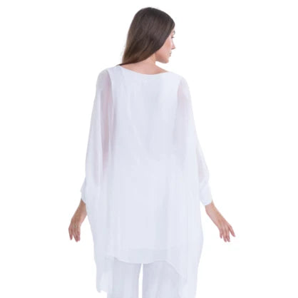 Italian Silk Top - White