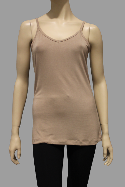 Jersey Strappy Camisole - Mocha