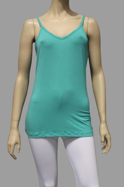 Jersey Strappy Camisole - Aqua