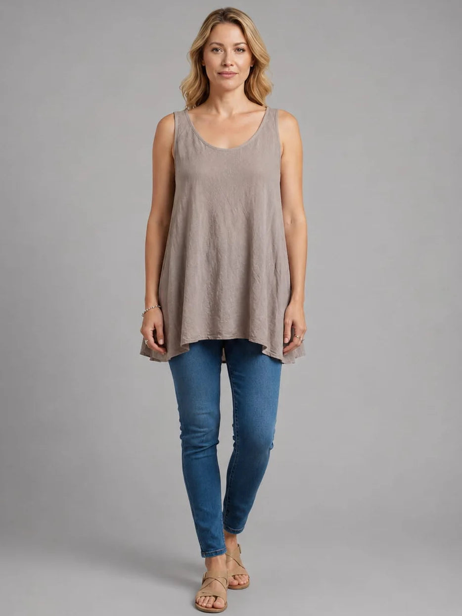 Cotton Swing Top - Mocha