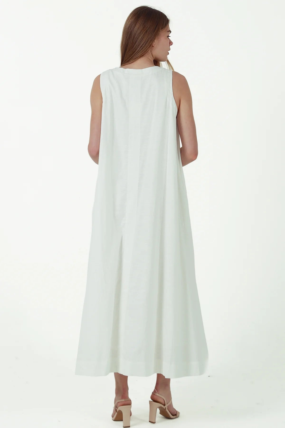 Trapeze Dress - White