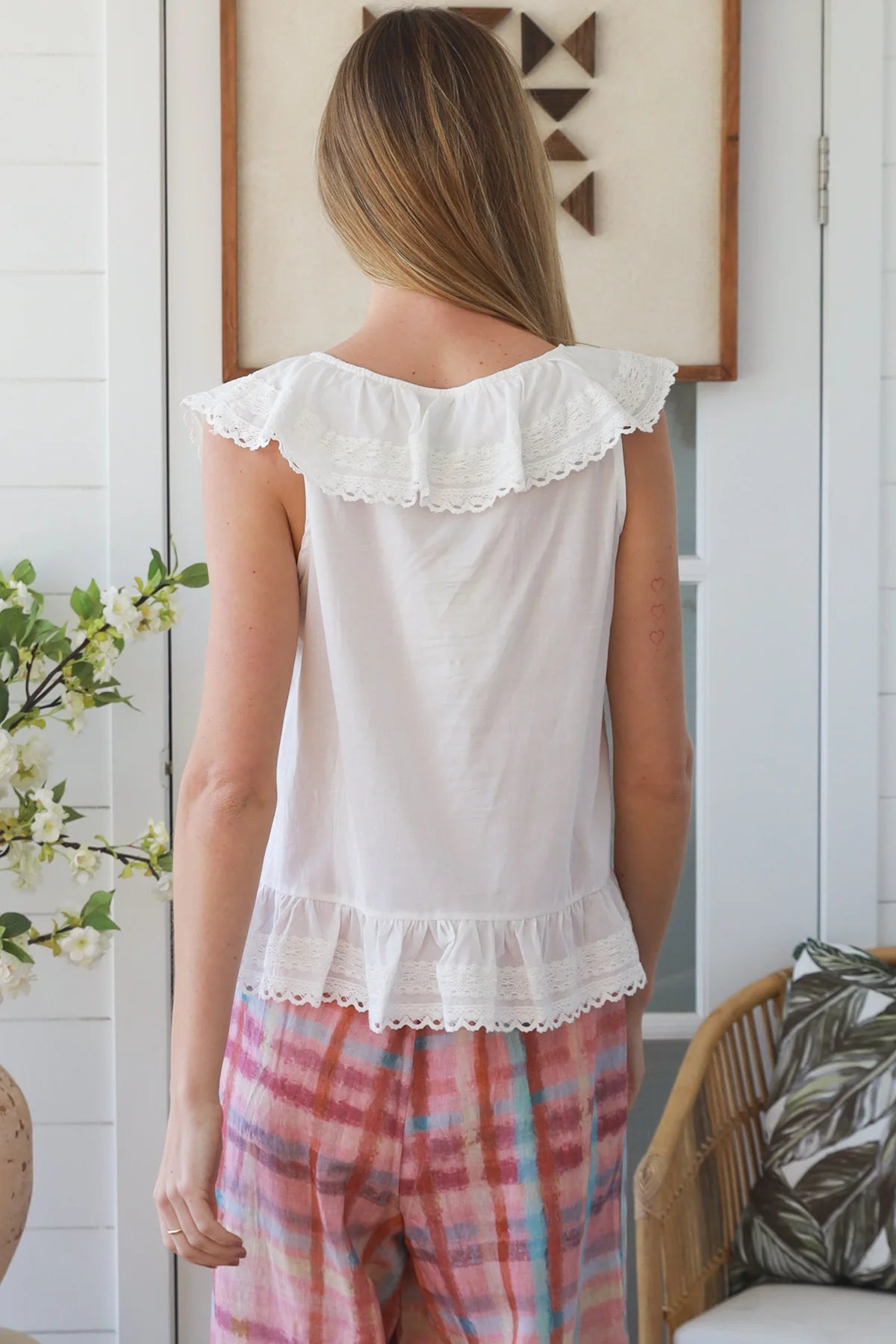 Bella Cotton Top - White