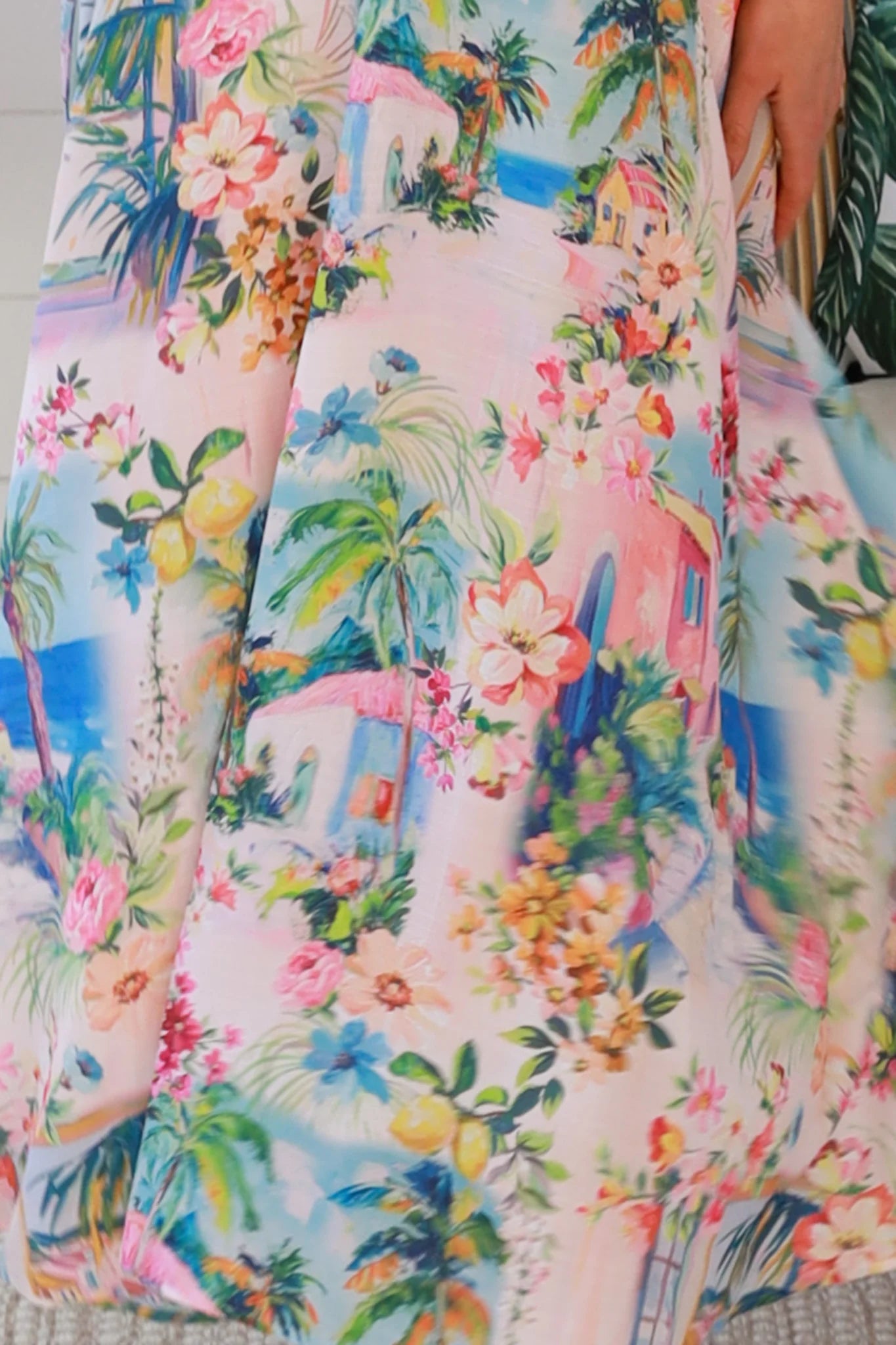 Tropical Slip Maxi Dress