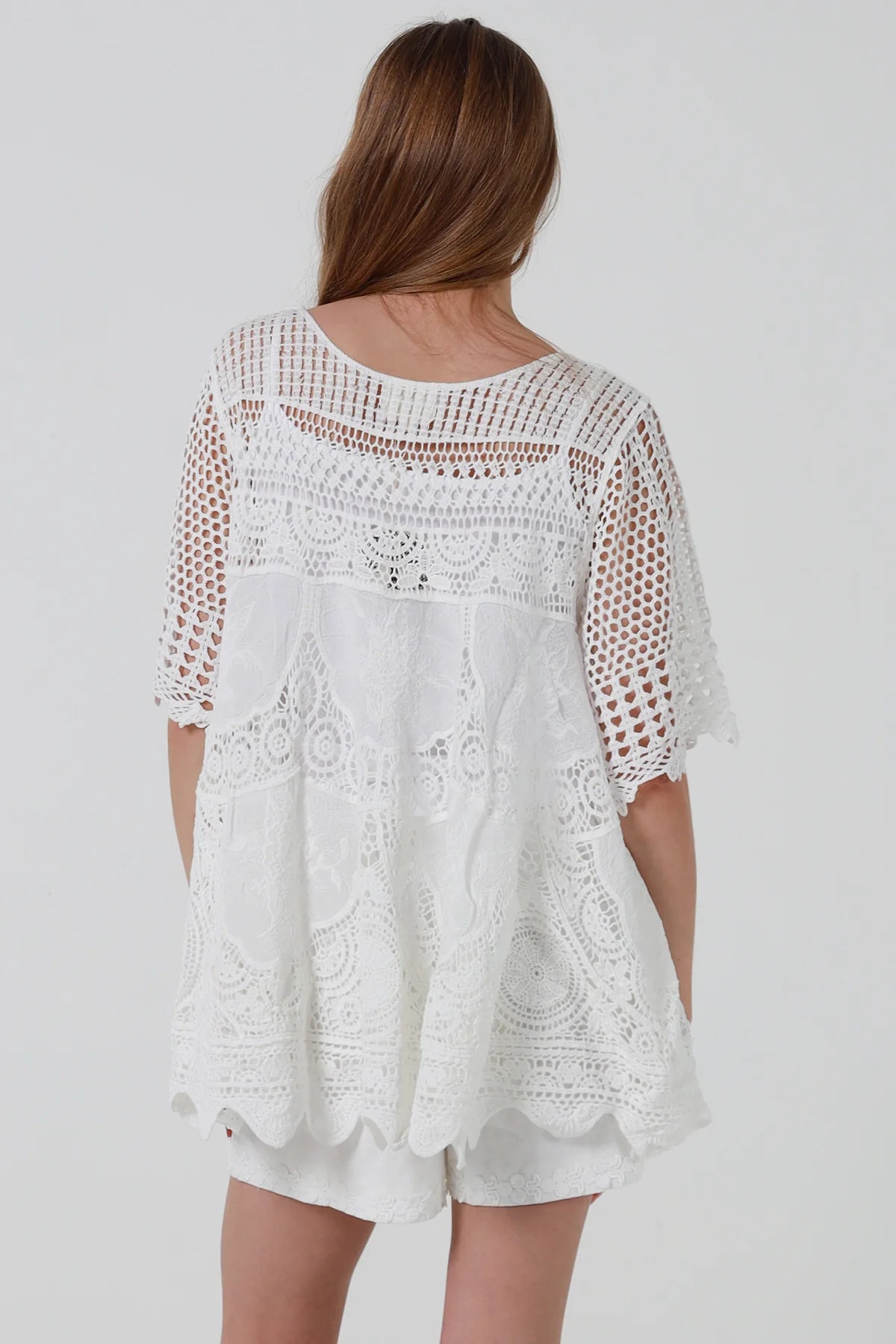 Dolly Crochet Top - White