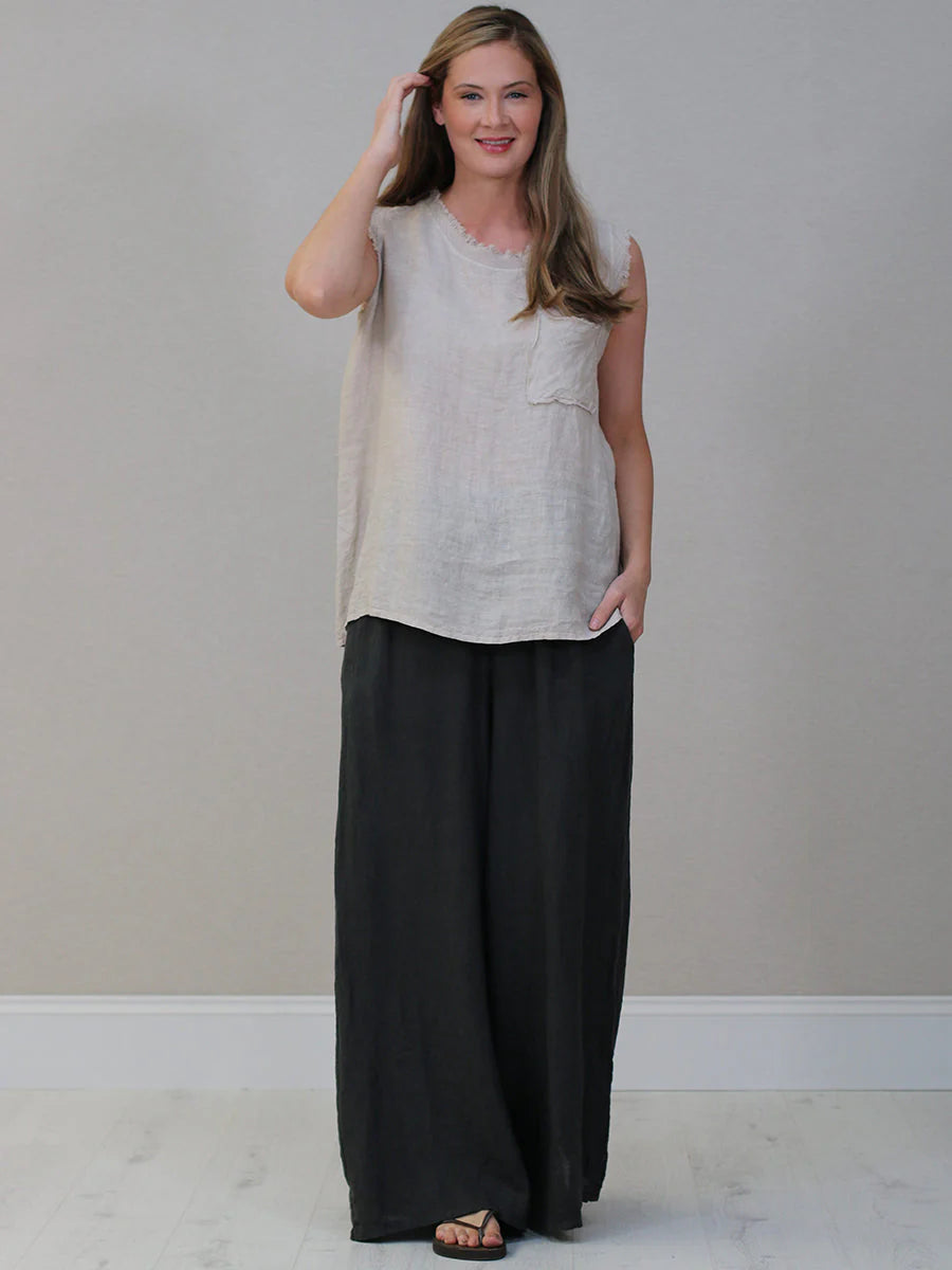 Raw Edge Top - Beige