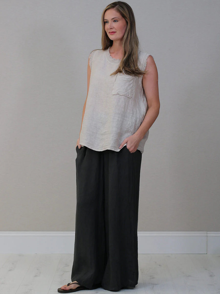 Raw Edge Top - Beige