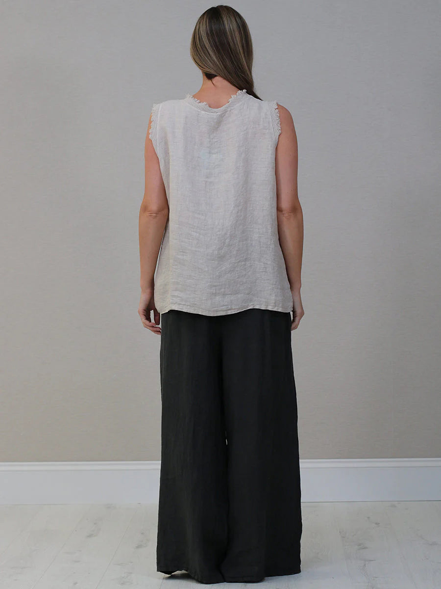 Raw Edge Top - Beige