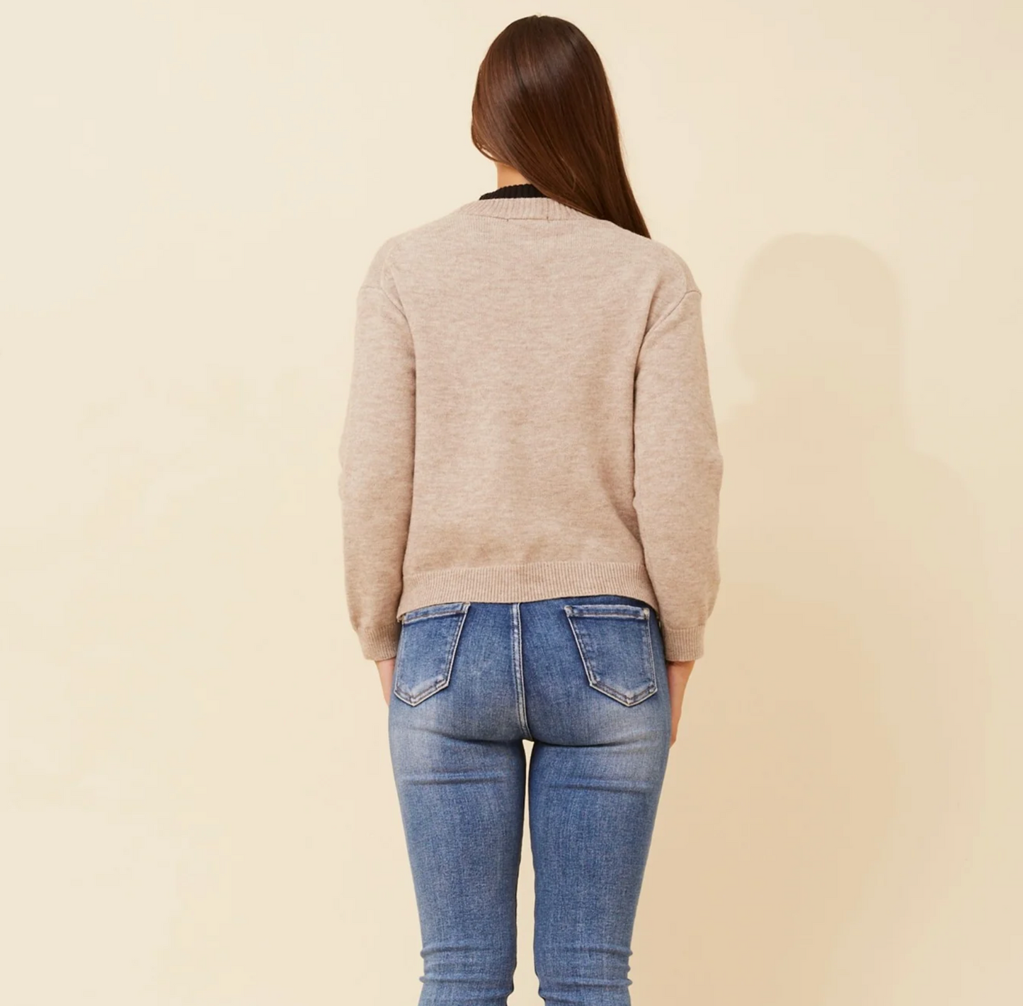 Cropped Pocket Cardigan - Latte