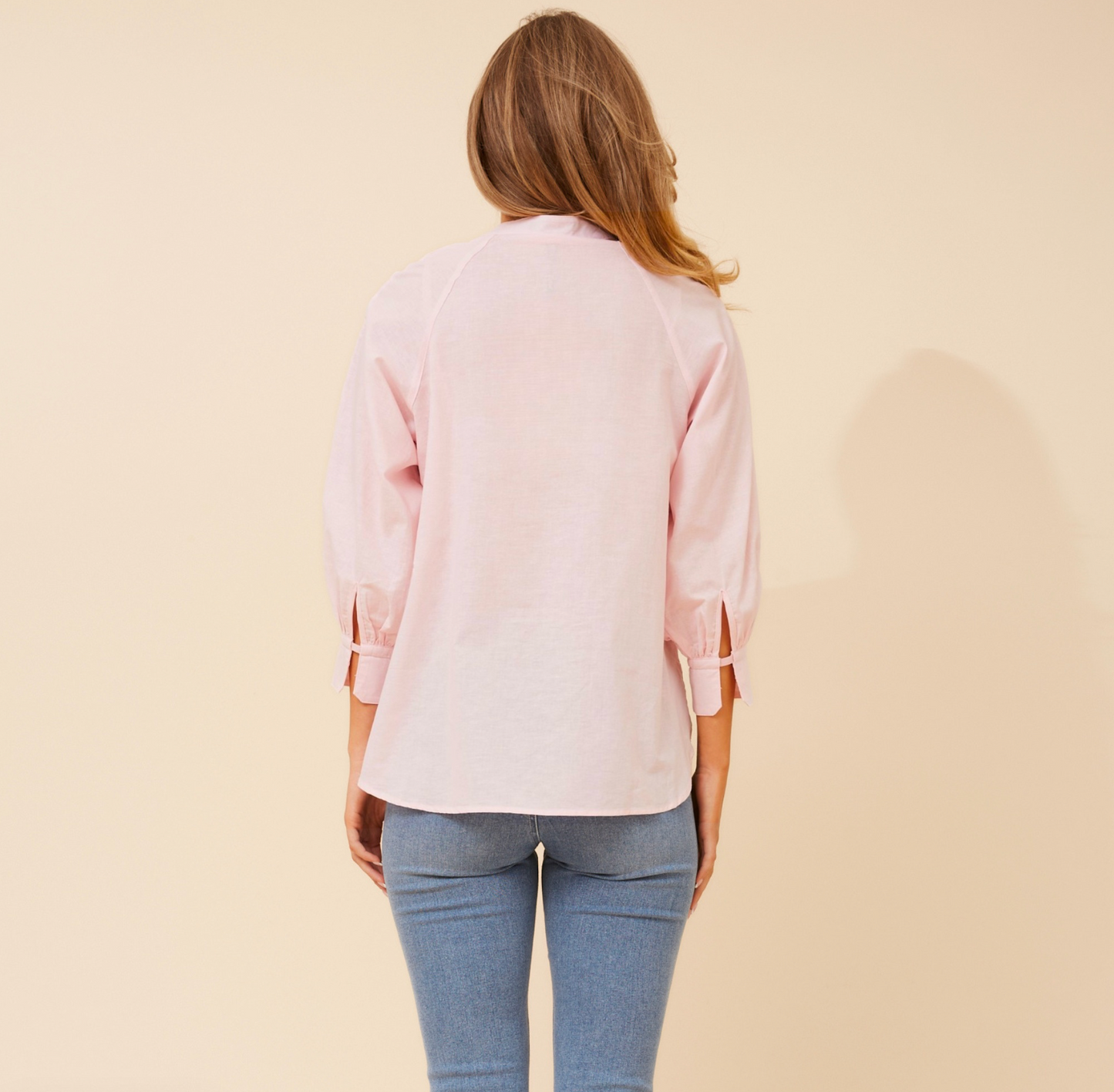Monica Button Blouse - Pink
