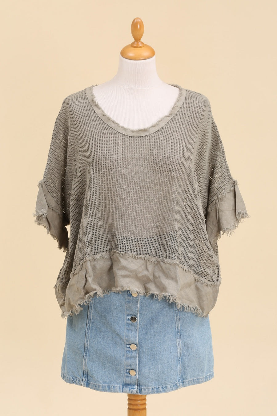 Carina Top - Taupe
