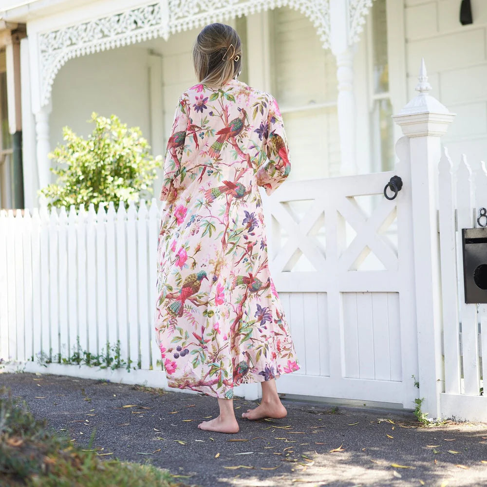 Indian Cotton Dress - Sea, Sun & Florals