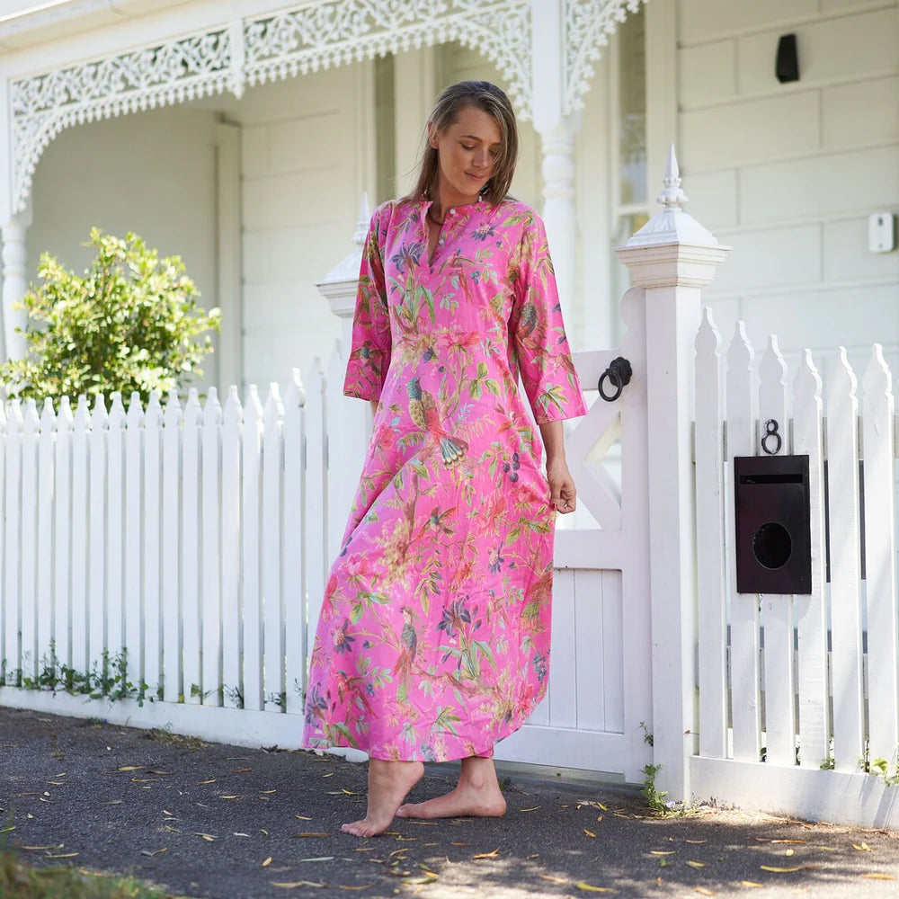 Indian Cotton Dress - Blossoming Bliss
