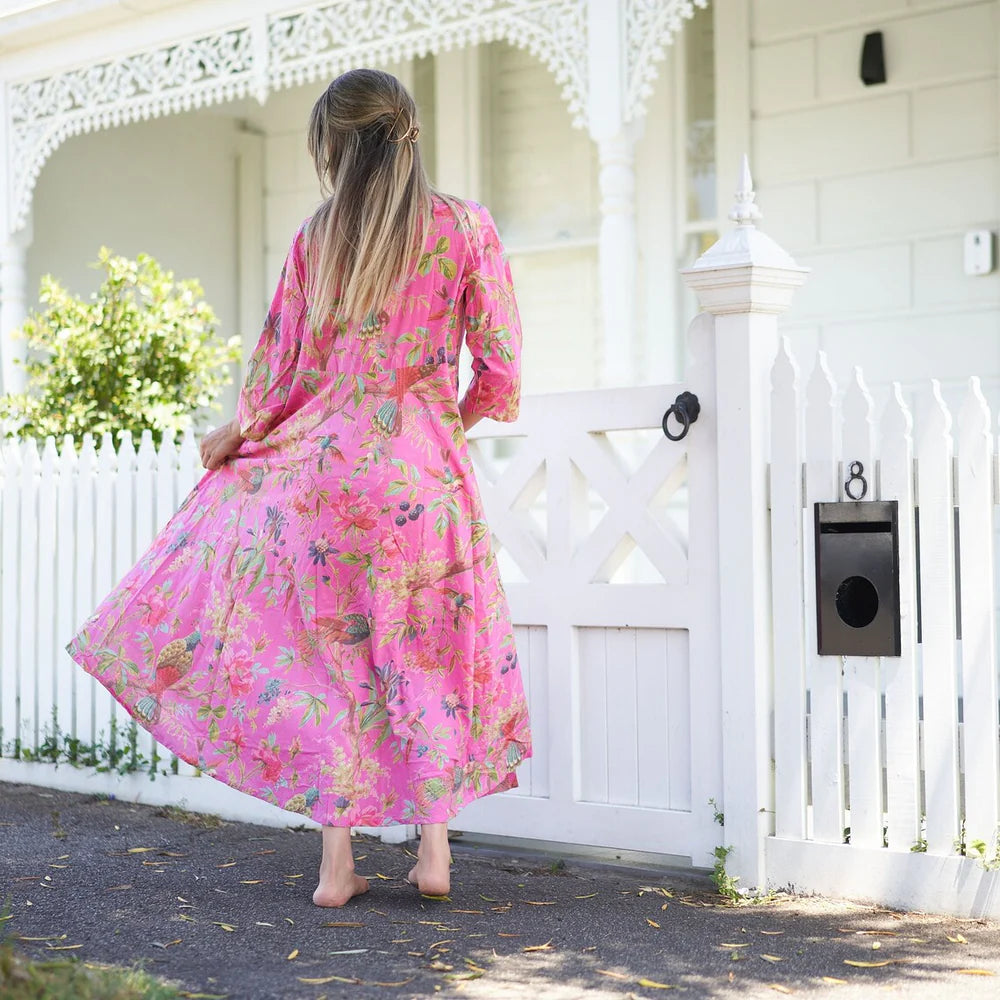 Indian Cotton Dress - Blossoming Bliss
