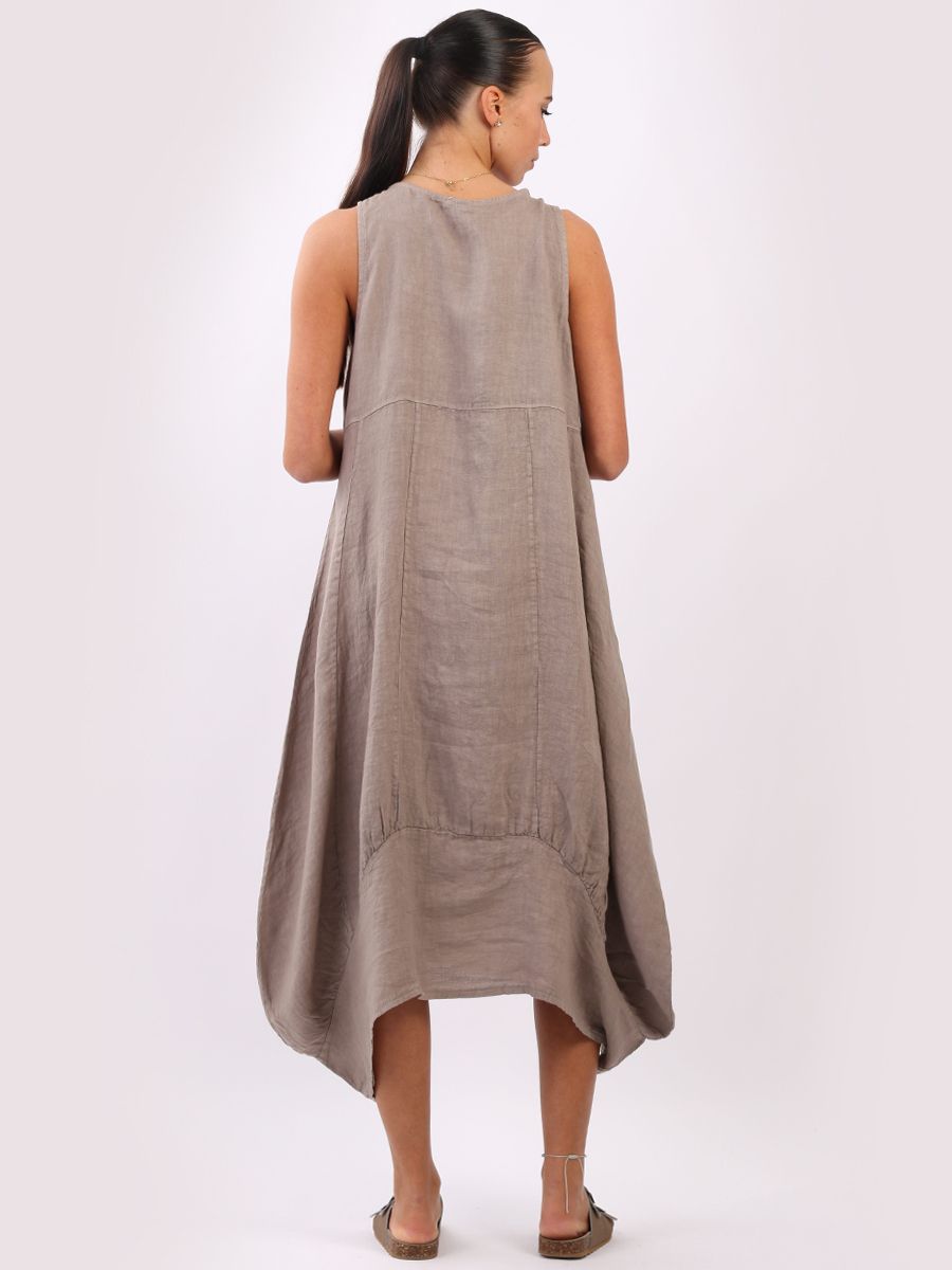 Square Neck Dress - Mocha