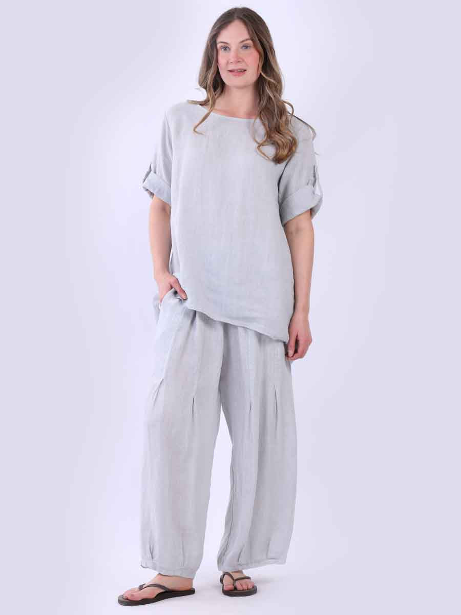 Hi Lo Top - Silver Grey