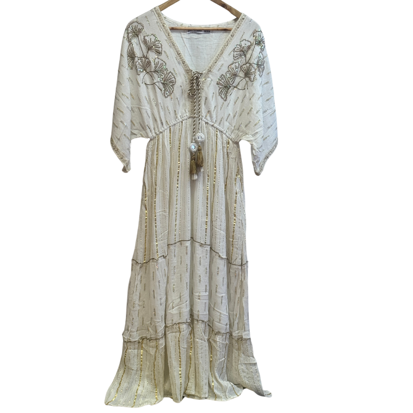 Boho Maxi - White & Gold