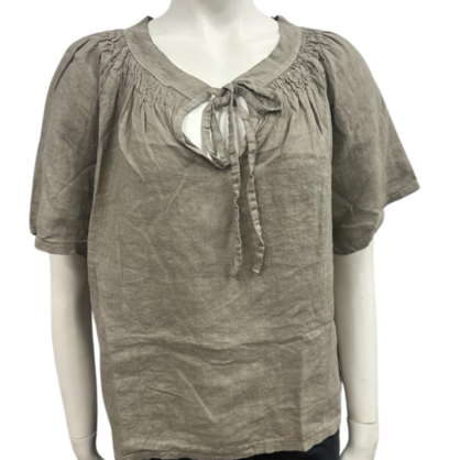 Tia Tie Top - Taupe