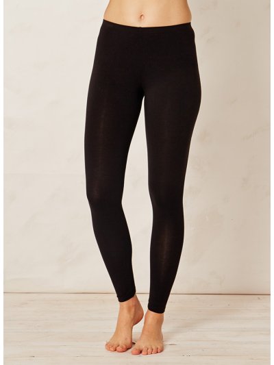 Rayon Spandex Leggings - Black