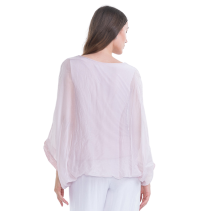 Italian Silk Top - Rosa Pink
