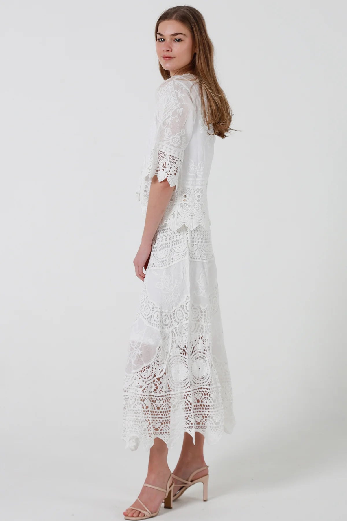 Rosie Crochet Skirt - White