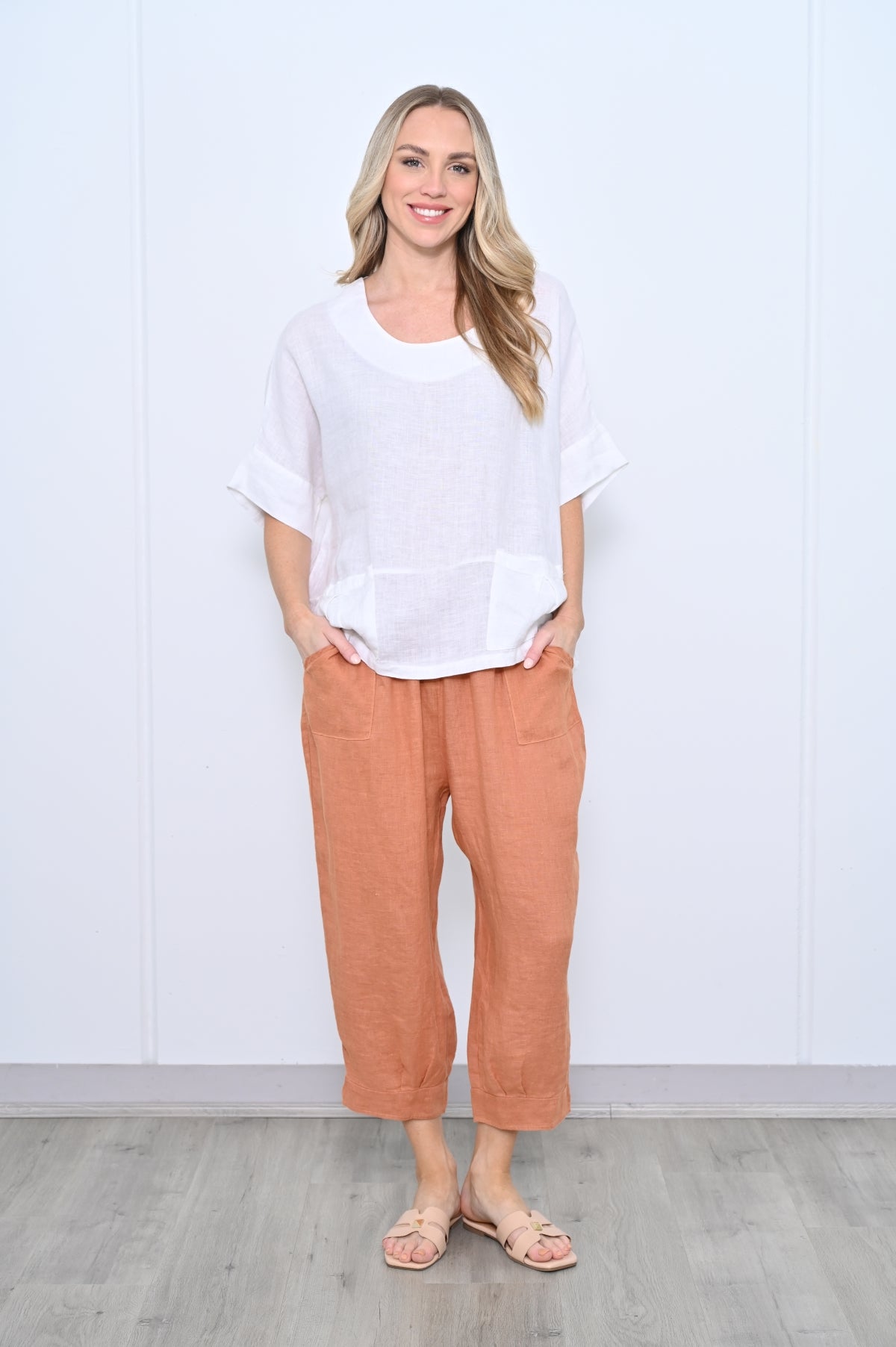 Linen Pants - Brick