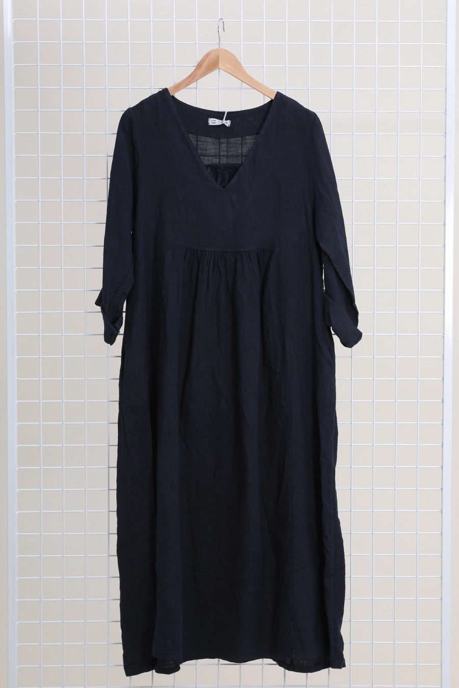 Prime Linen Dress - Dark Navy