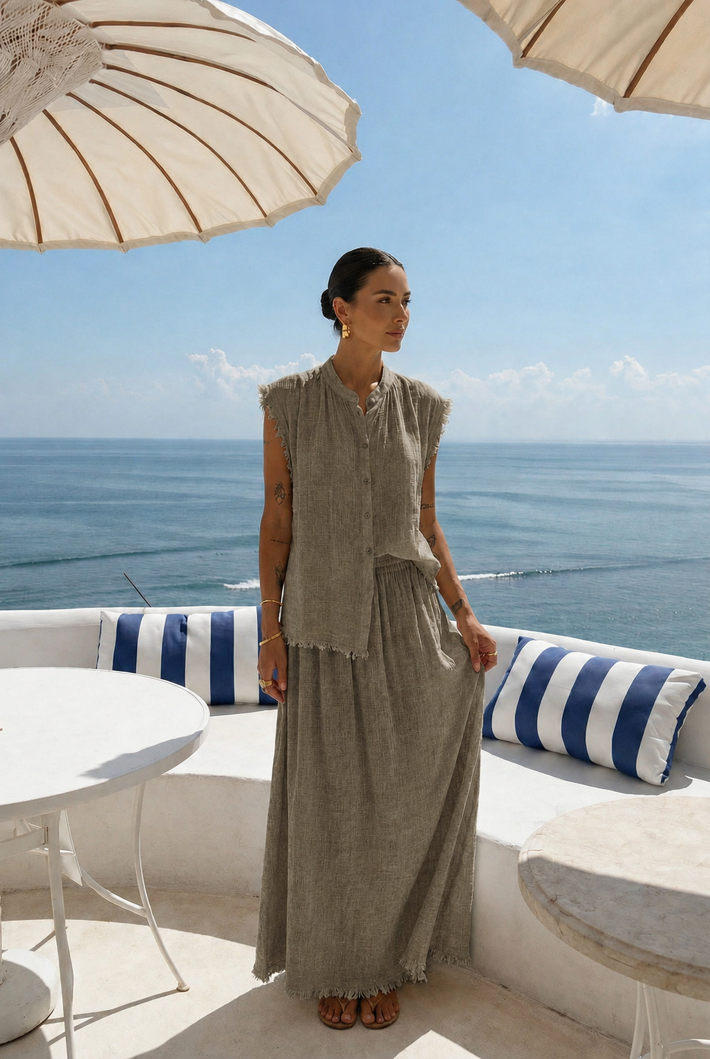 Sorrento Skirt - Taupe