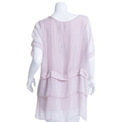 Tiered Silk Top - Rosa Pink