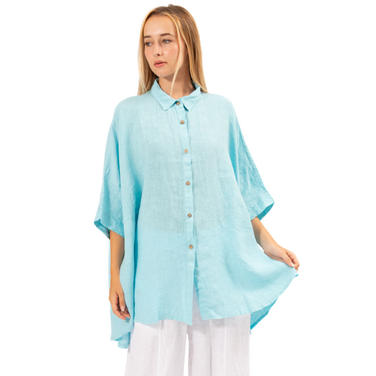 Oversized Top - Aqua