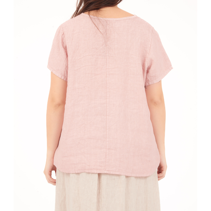 Foil Feather Top - Pink