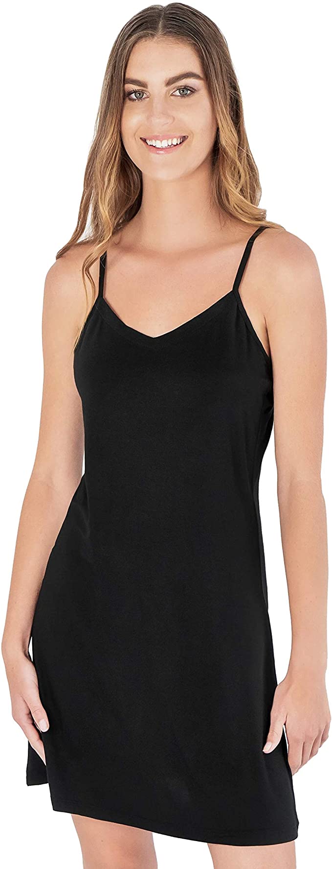 Jersey Strappy Slip - Black