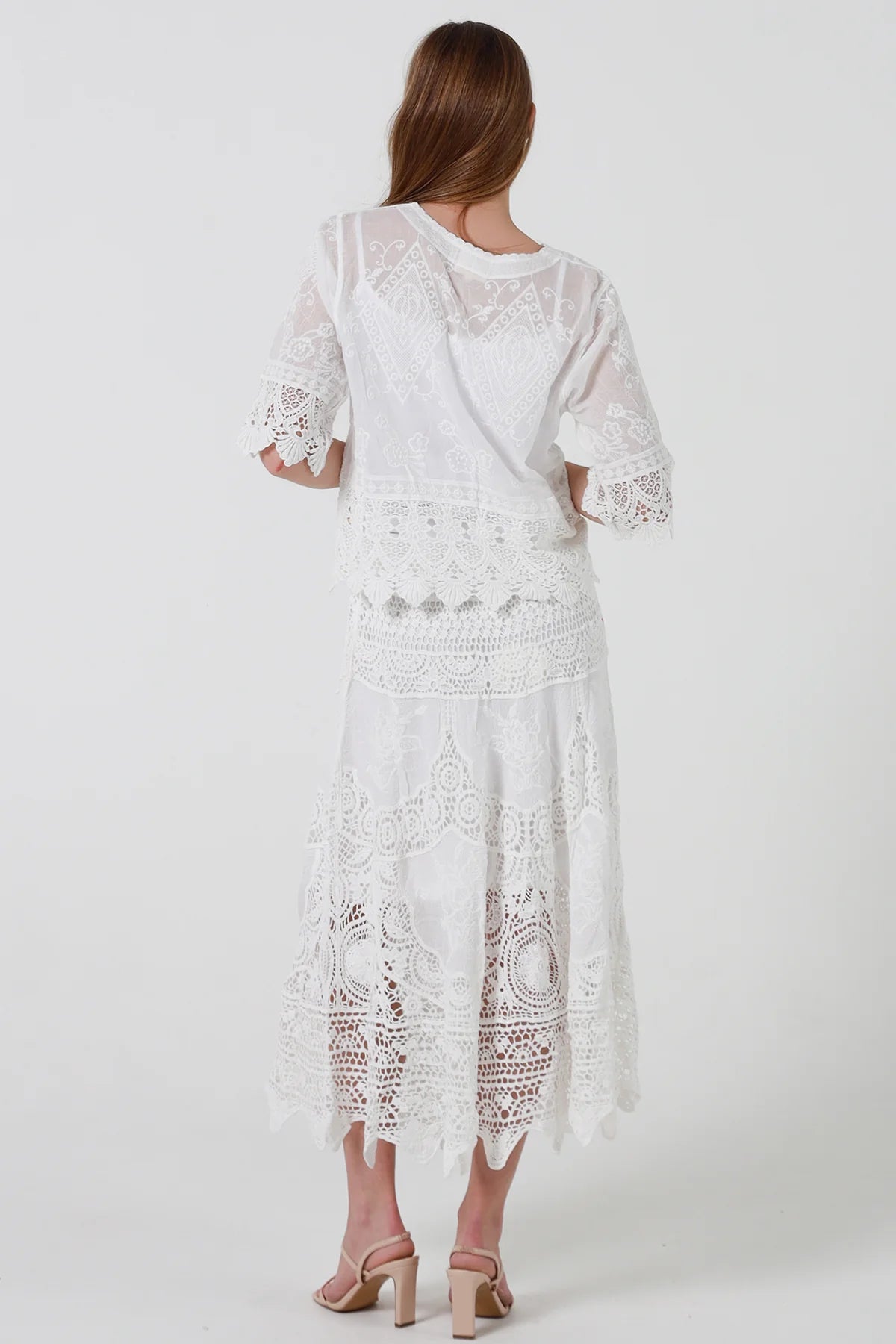 Rosie Crochet Skirt - White