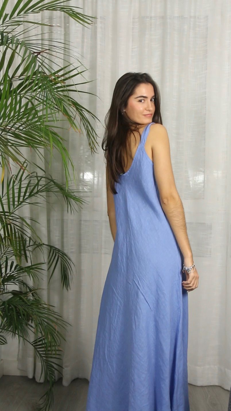 Essential Maxi Dress - Cornflower Blue