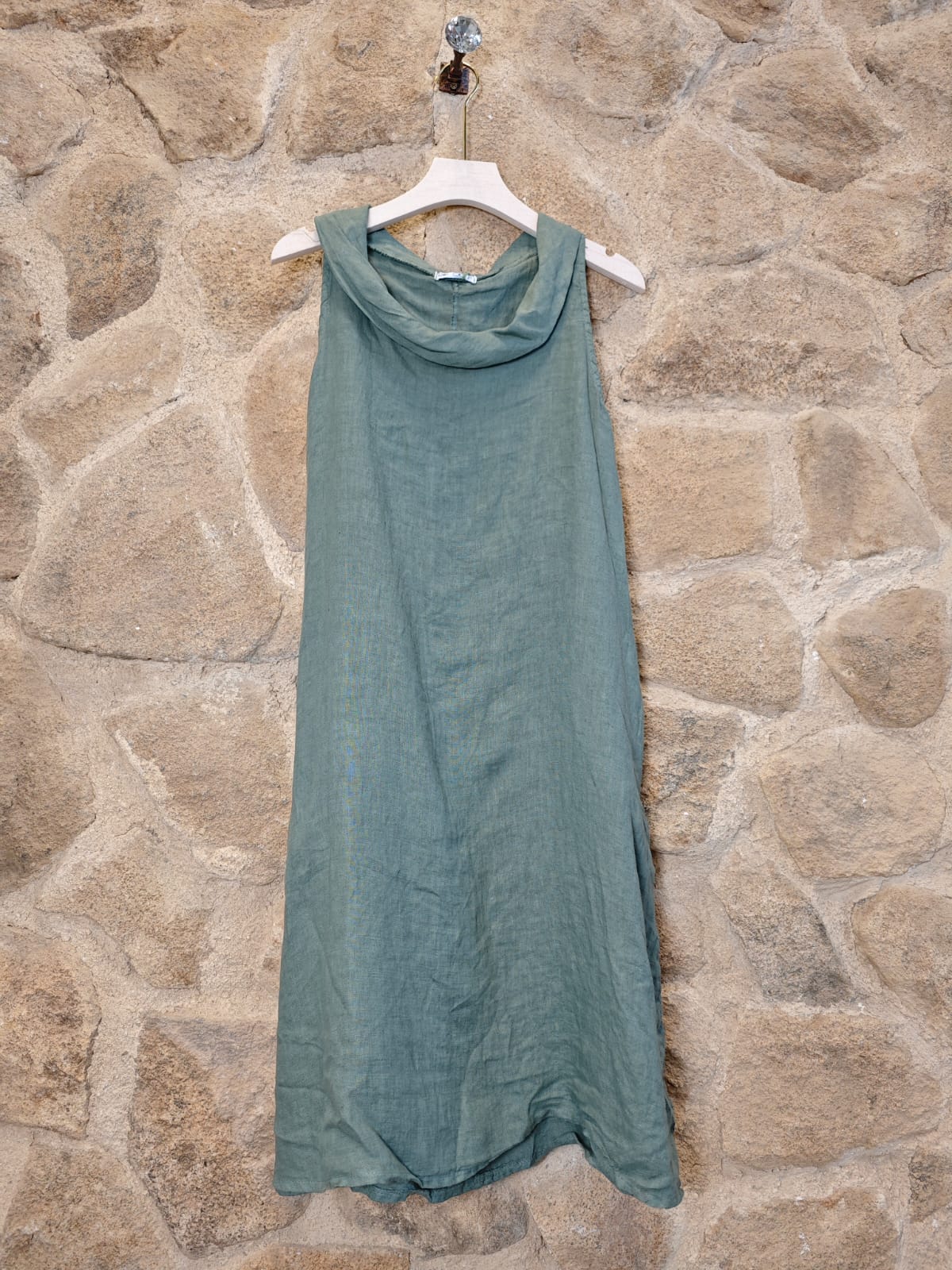Boatneck Dress - Khaki Green