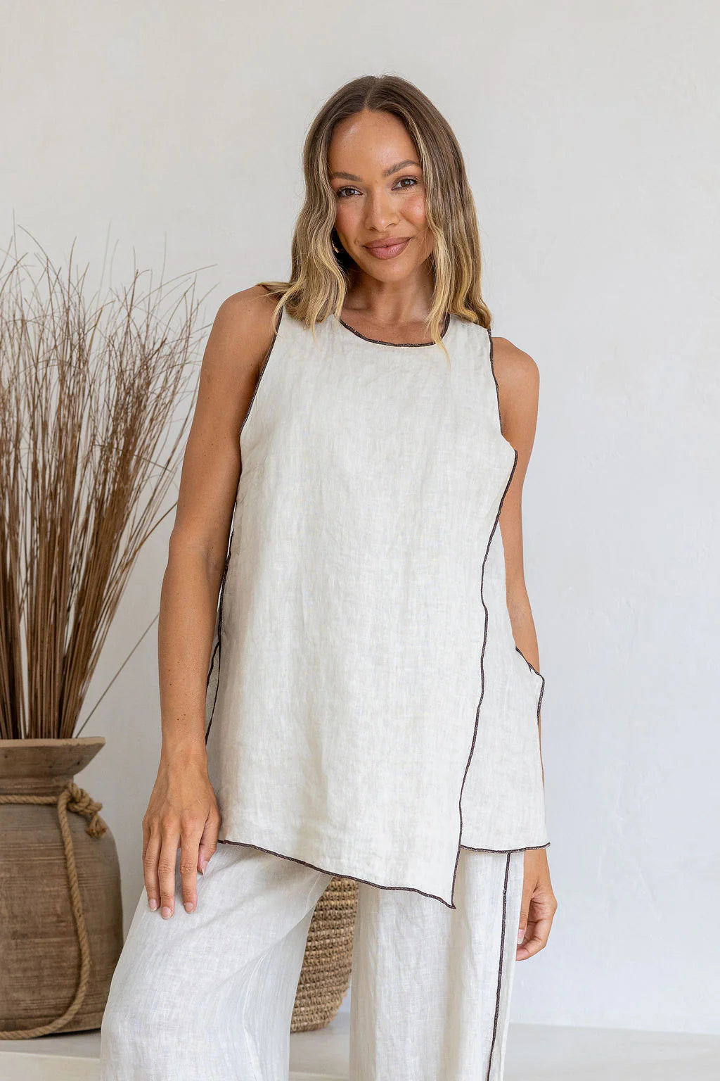 Ventilata Top - Sand & Mocha