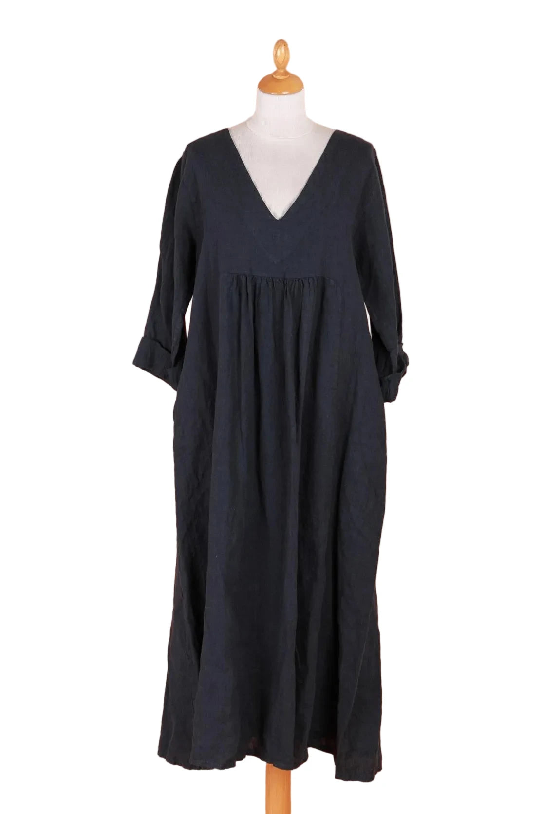 Prime Linen Dress - Dark Navy
