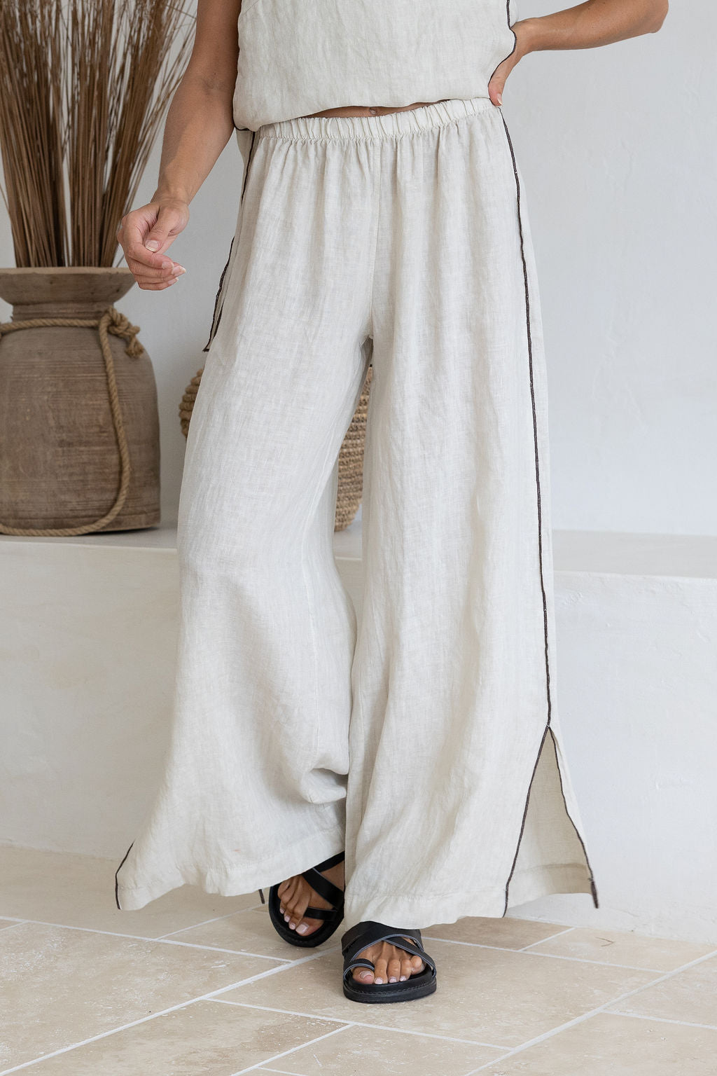 Ariosa Pants - Sand & Mocha