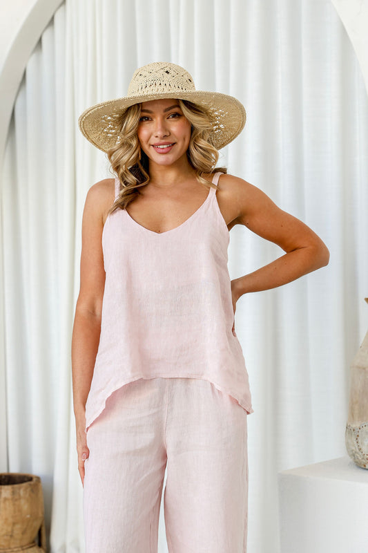 Corda Singlet Top - Blush