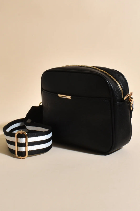 Web Pocket Camera Bag - Black Stripe