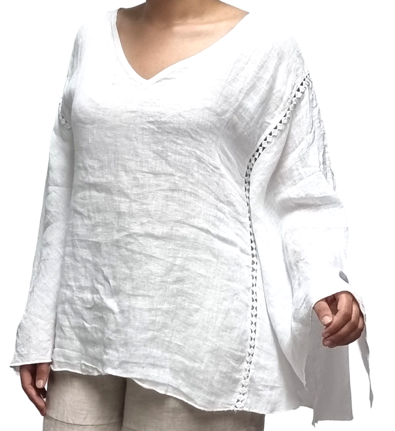 Bel Linen Top - White