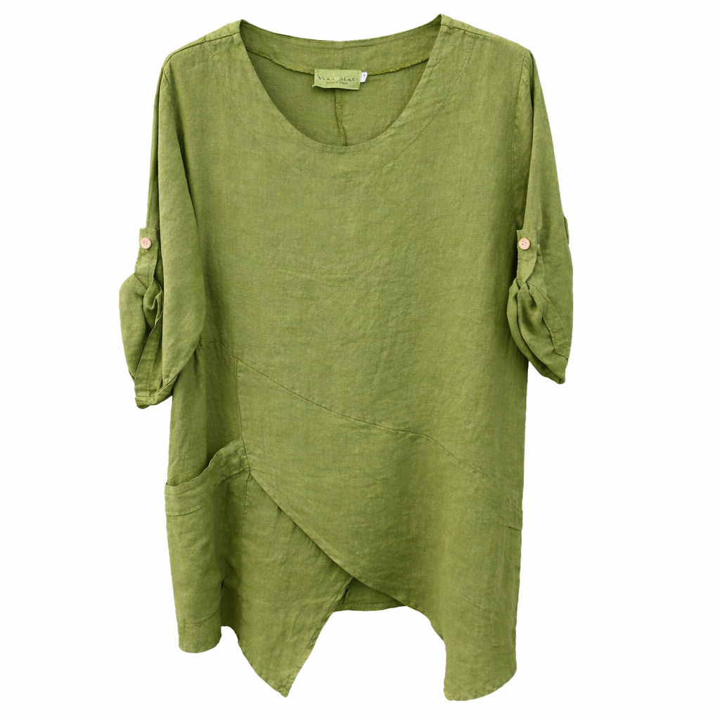 Asymmetric Top - Pistachio Green