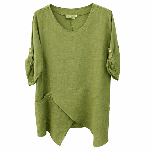 Asymmetric Top - Pistachio Green