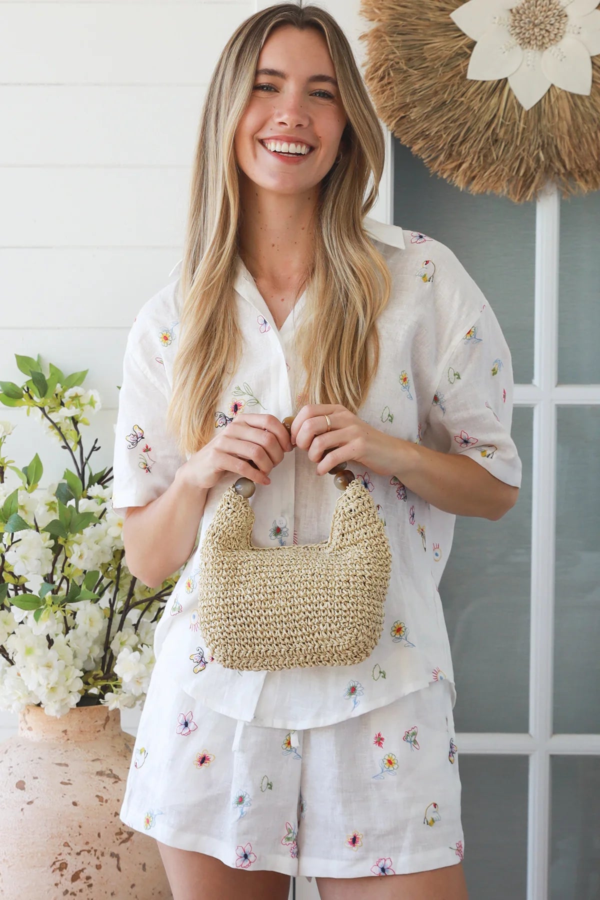 Beaded Handle Bag